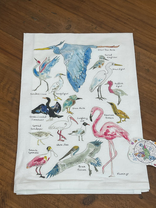 Bird Species Kitchen Towel
