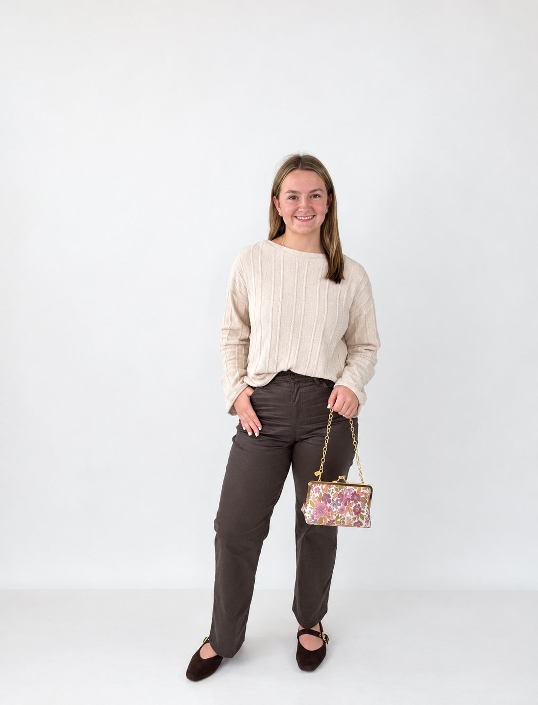 Hidden Ella Classic Straight Fit Brown Jeans