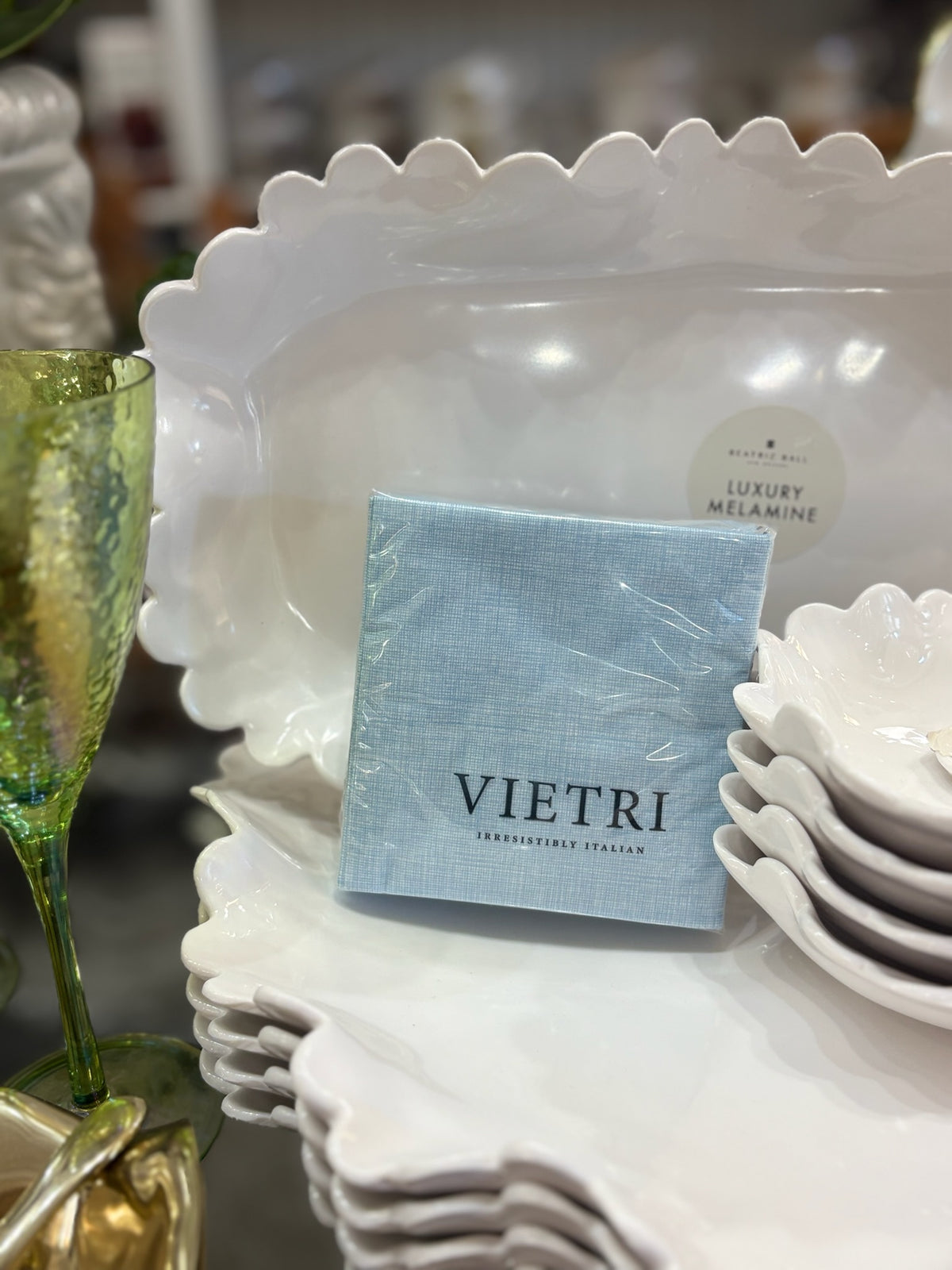 Vietri Papersoft Easy Blue Cocktail Napkins