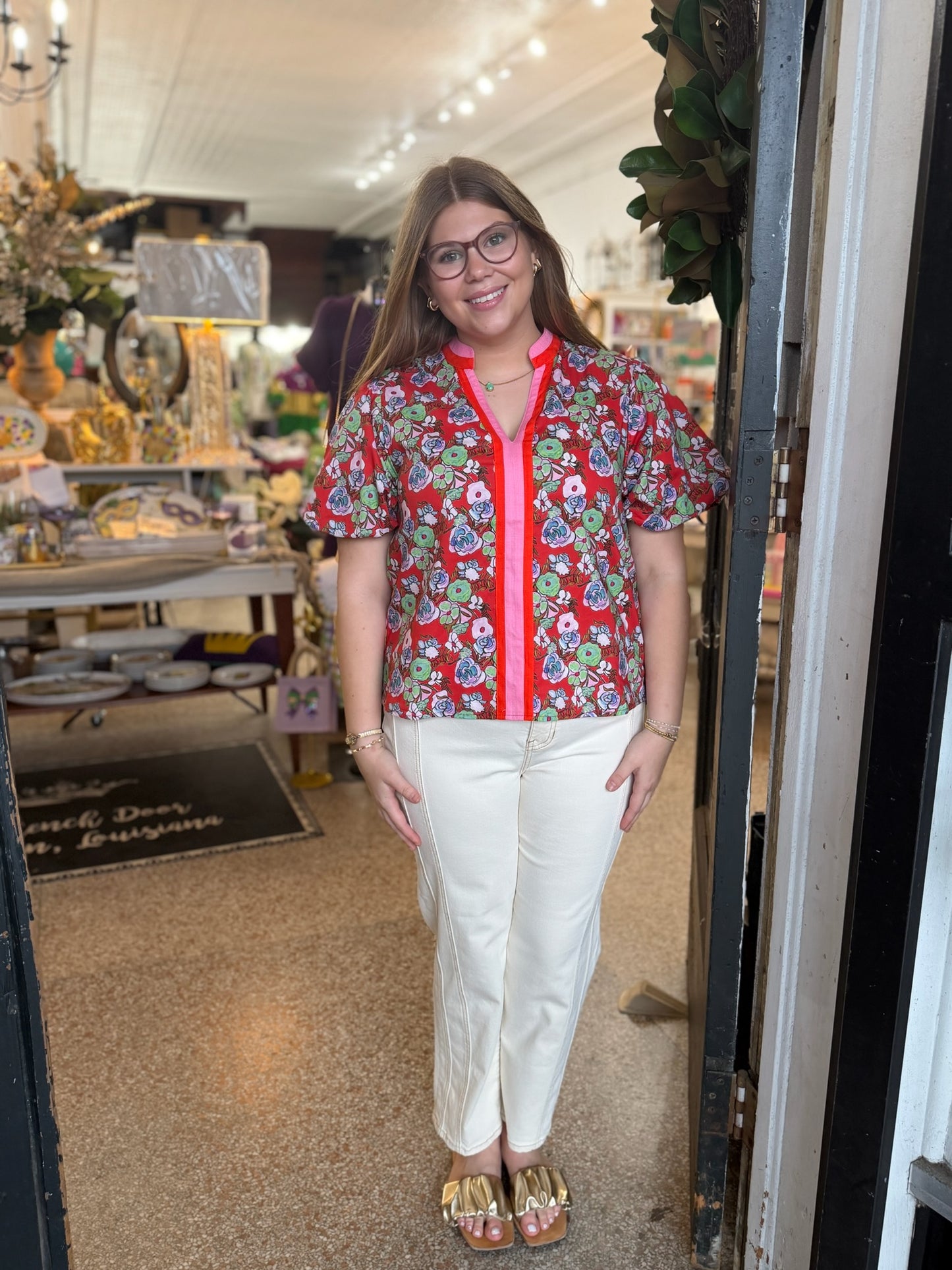Red Floral Shirt