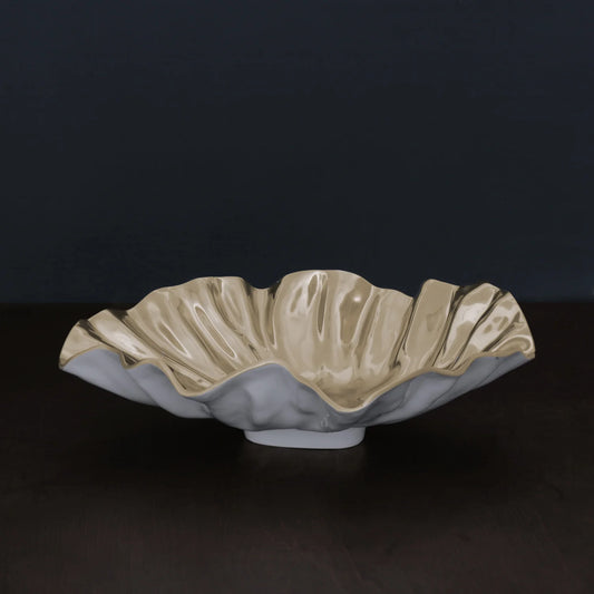 Beatriz Ball THANNI Bloom Large Bowl (White and Gold)