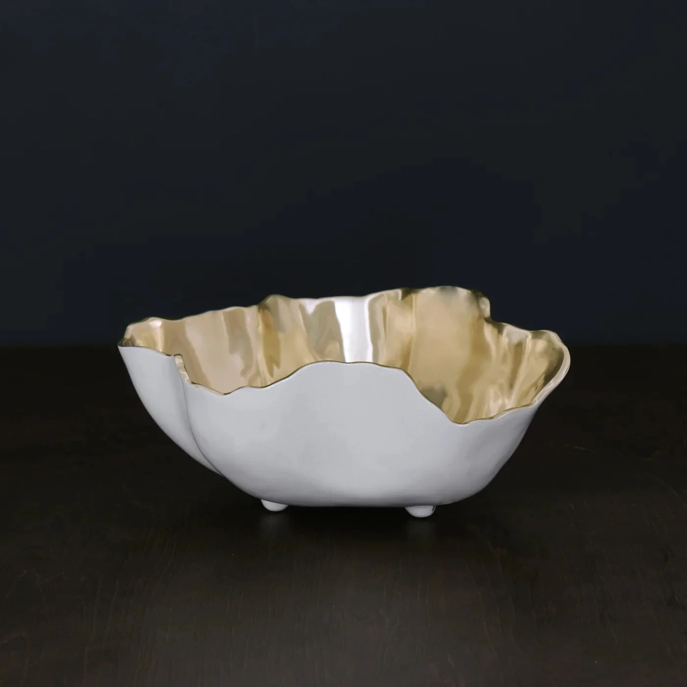Beatriz Ball THANNI Soho Onyx Large Bowl (White and Gold)