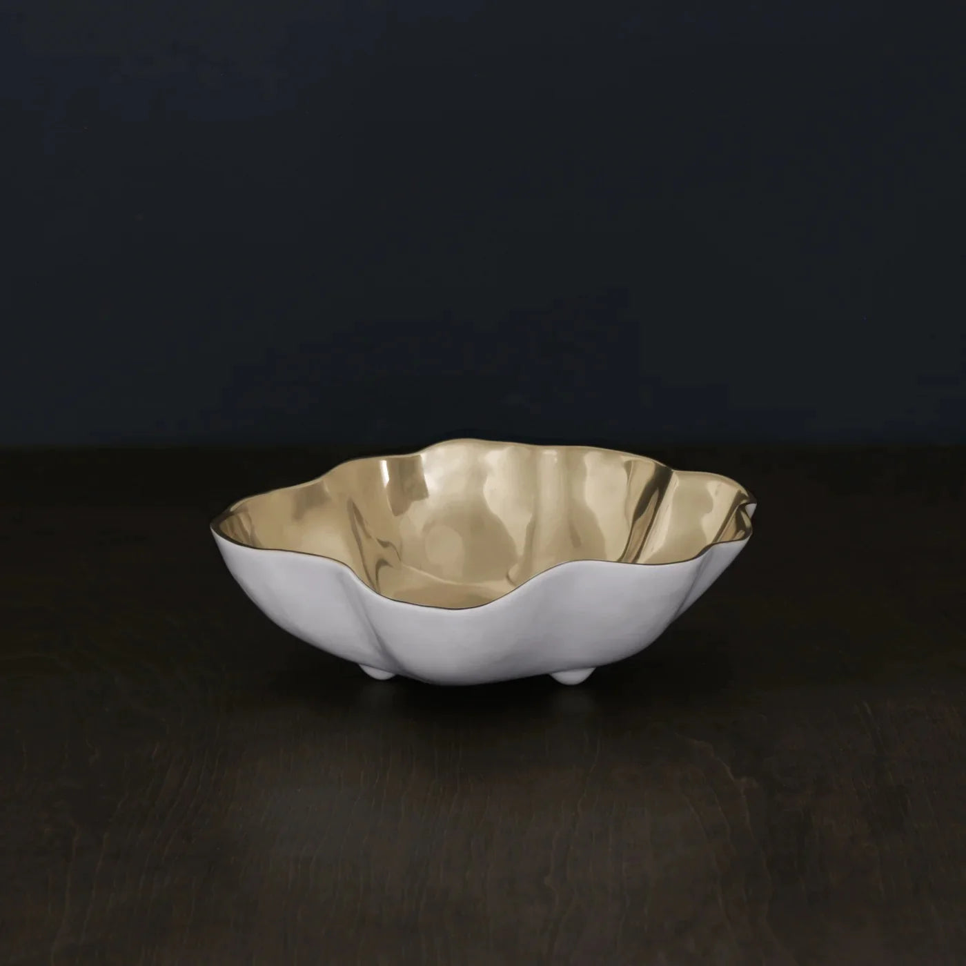 Beatriz Ball THANNI Soho Onyx Medium Bowl (White and Gold)
