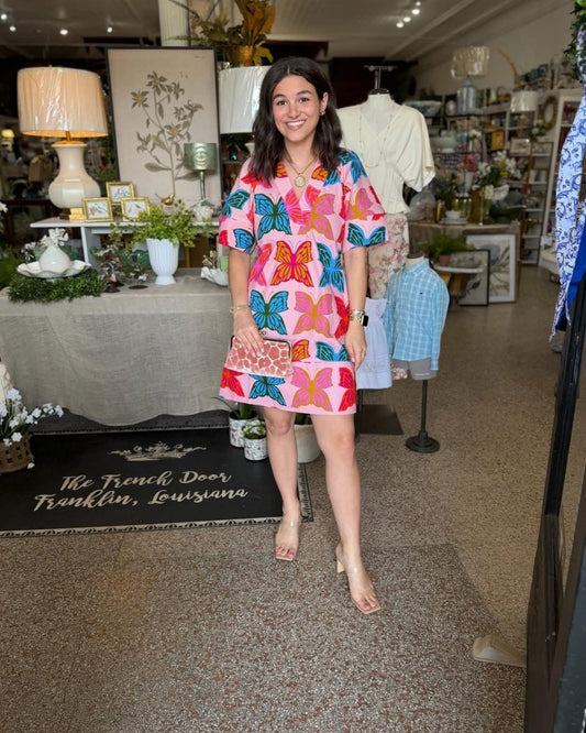 Uncle Frank Butterflies Shift Dress