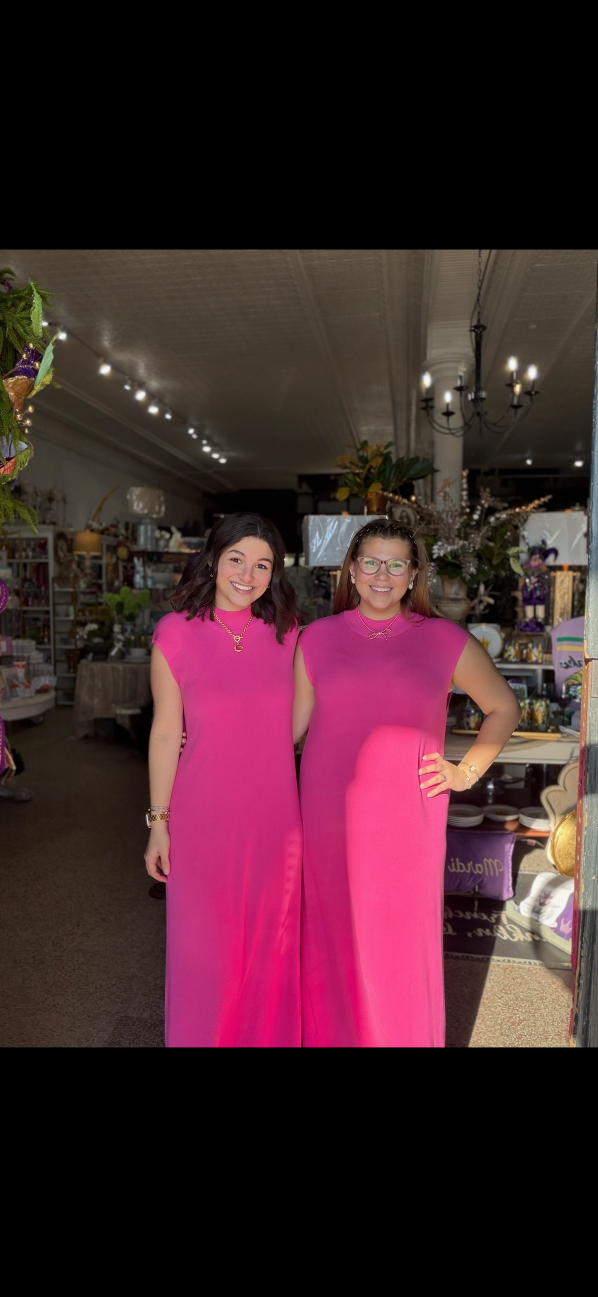 Hot Pink Maxi Knit Dress