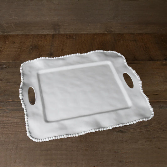 Beatriz Ball VIDA Alegria Rectangular Tray With Handles White