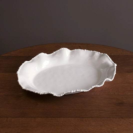 Beatriz Ball VIDA Alegria Oval Platter (White)