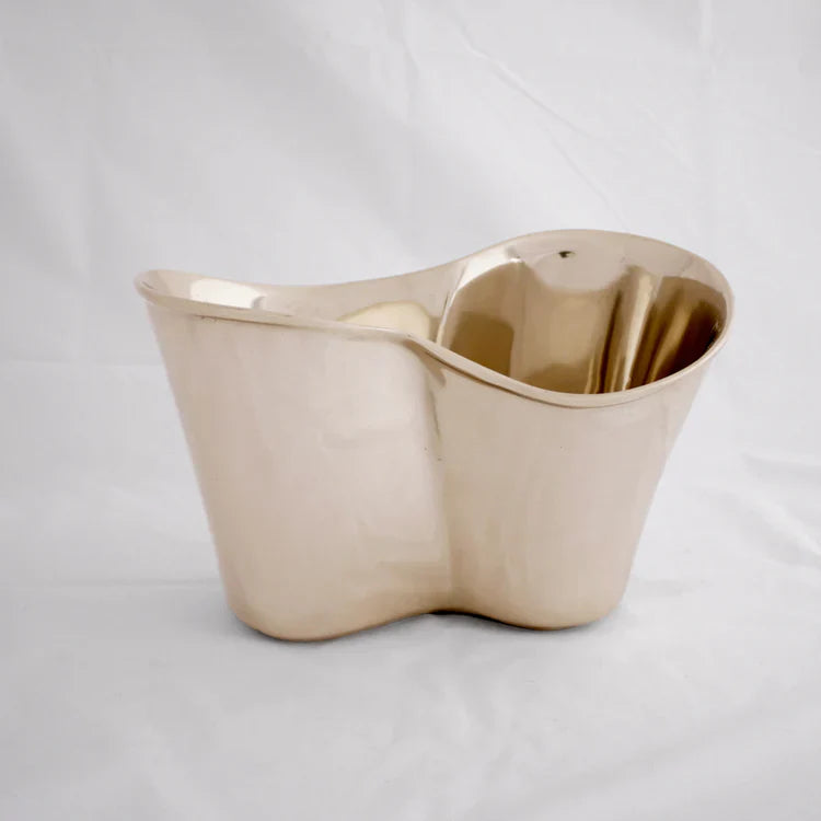 Beatriz Ball Sierra Modern Double Ice Bucket (Gold)