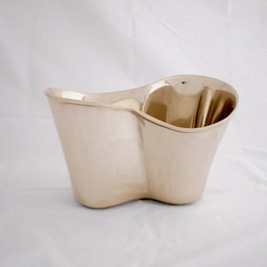 Beatriz Ball Sierra Modern Double Ice Bucket (Gold)