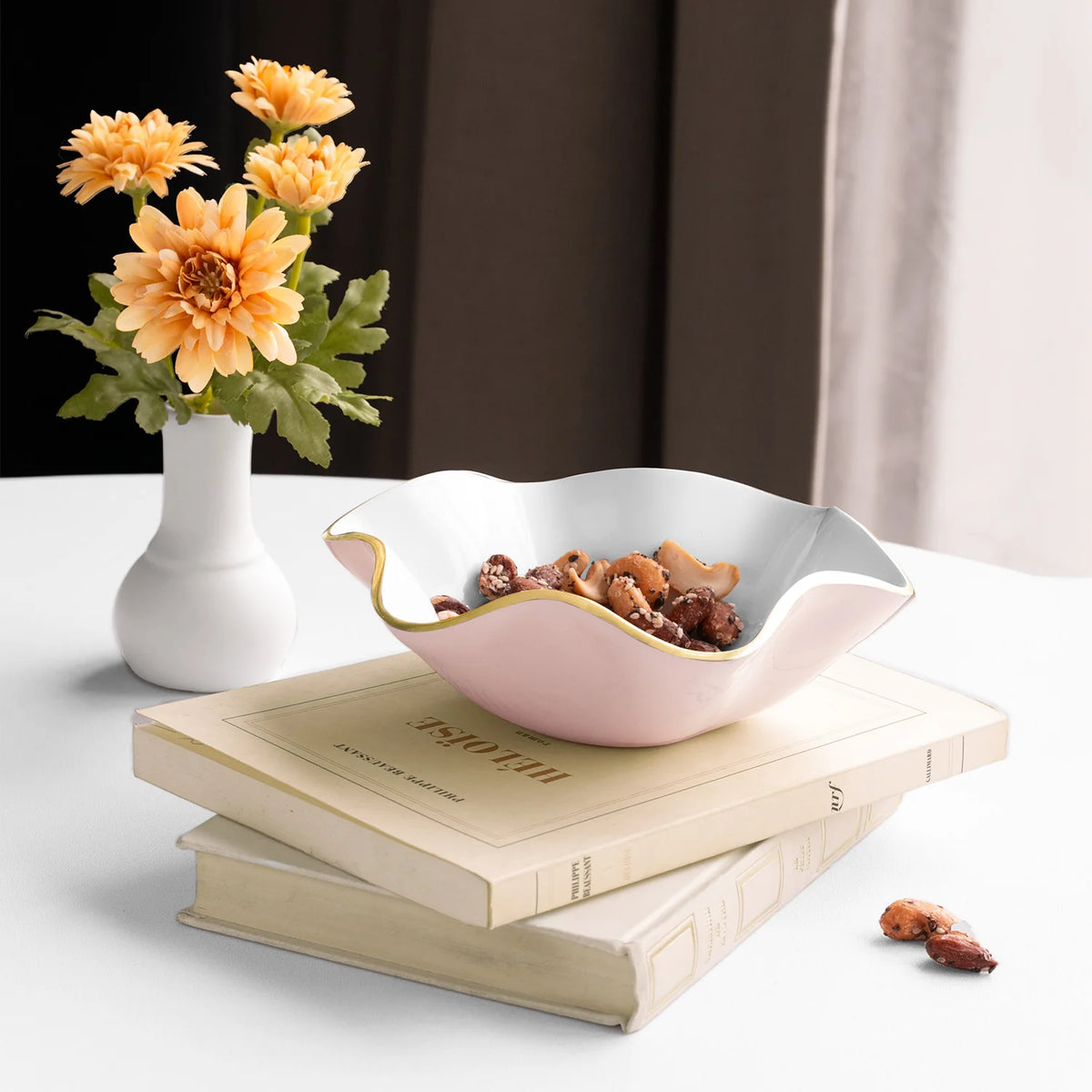 Beatriz Ball ENCANTO Carola Small Round Bowl (Camellia and White)