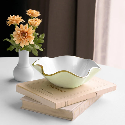 Beatriz Ball ENCANTO Carola Small Round Bowl (Pistachio and White)