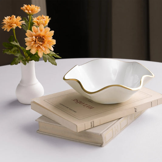 Beatriz Ball ENCANTO Carola Small Round Bowl (Cream and White)
