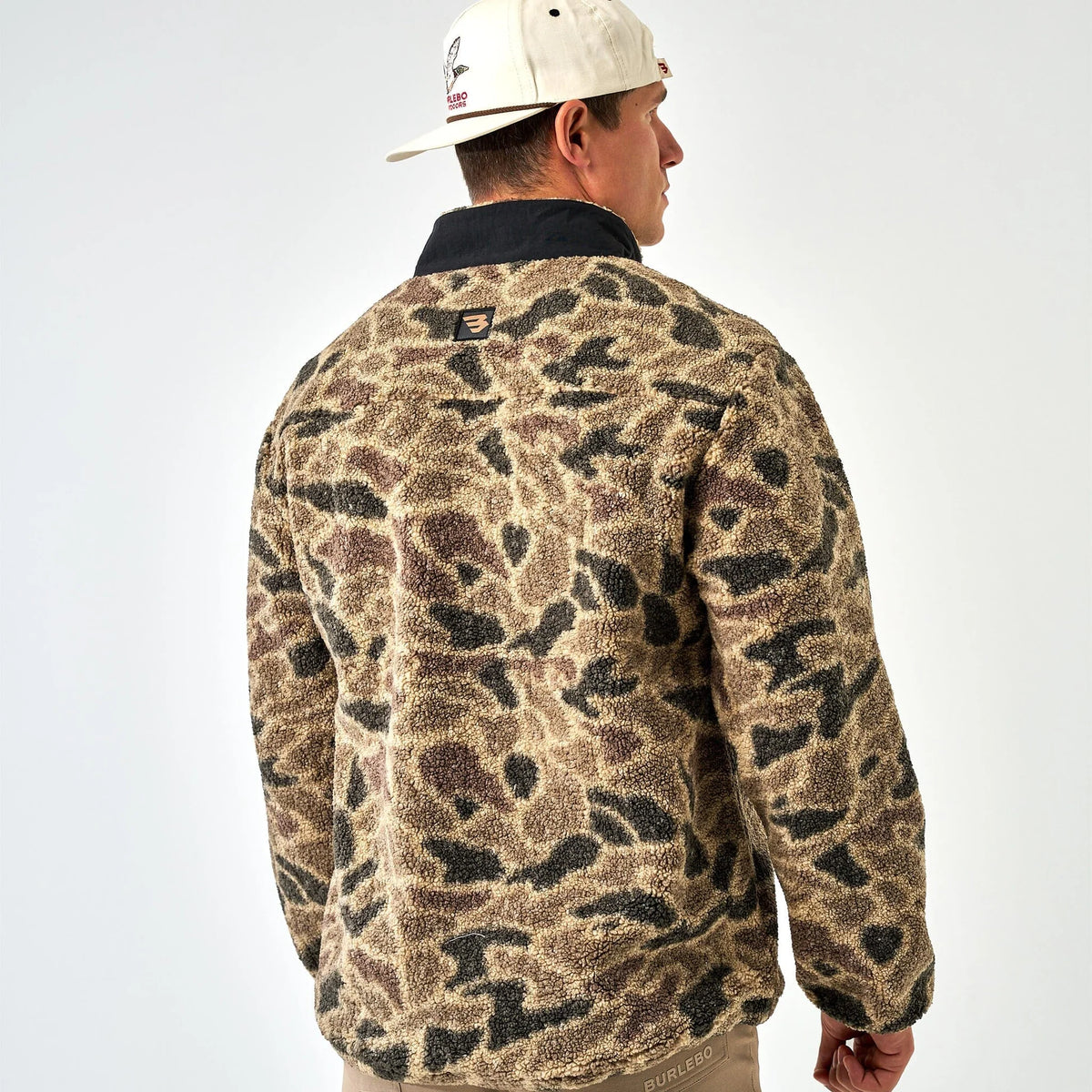 Burlebo Rocky Mountain Camo Sherpa Quarter Zip