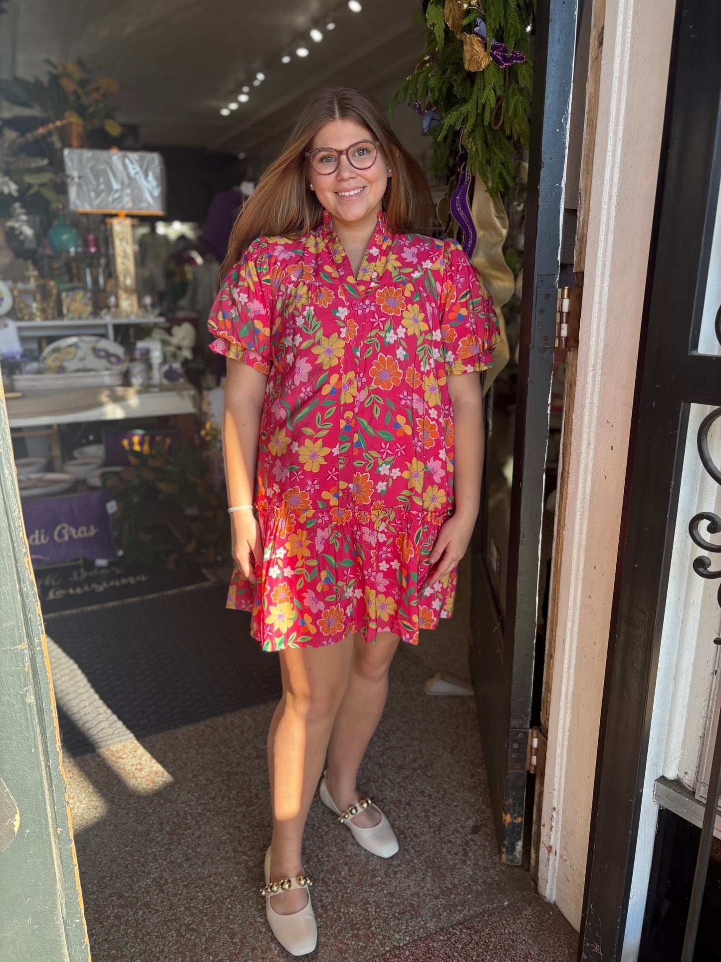 Pink Floral Dress