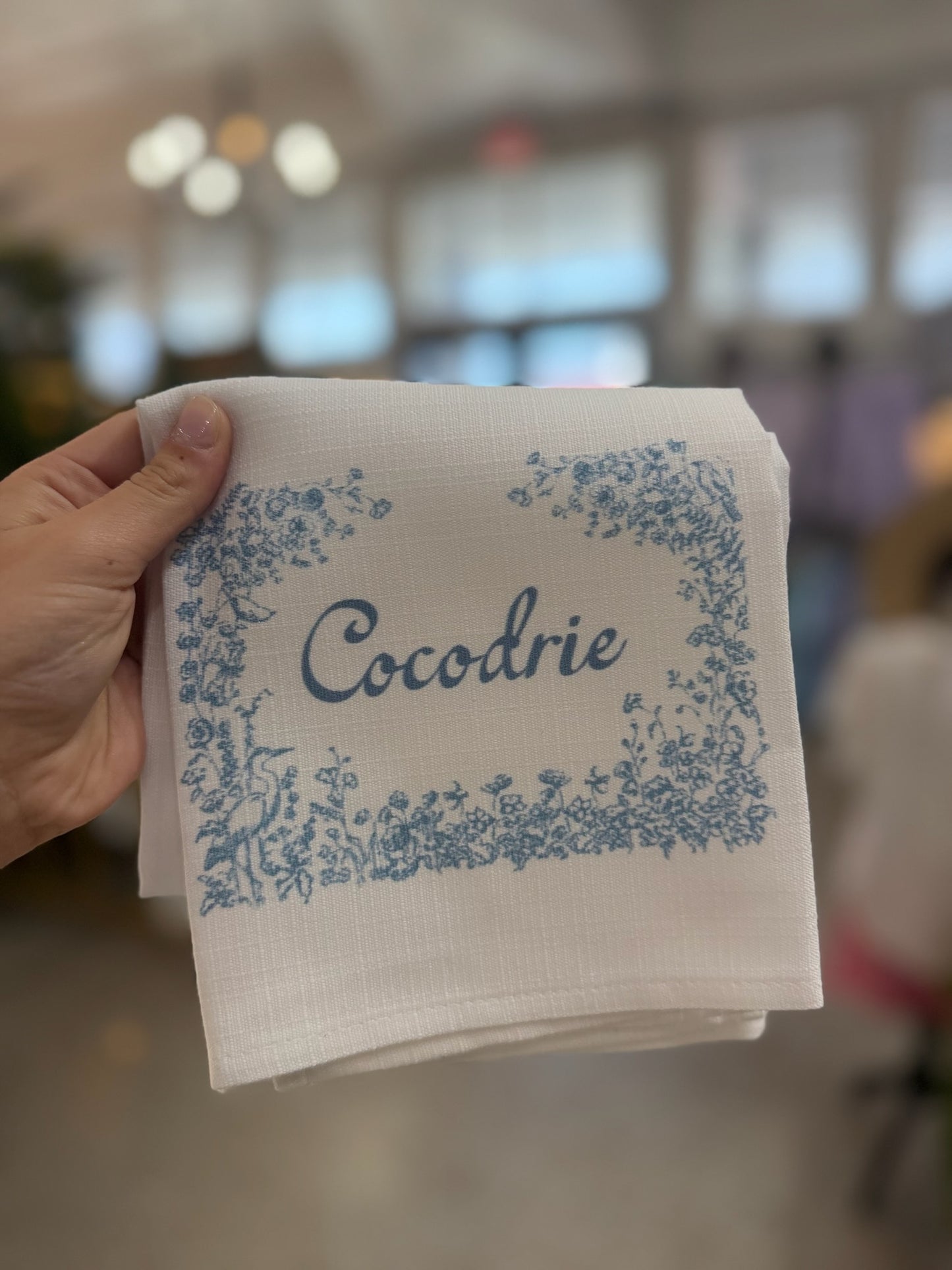 Blue Toile City/Town Kitchen Towel