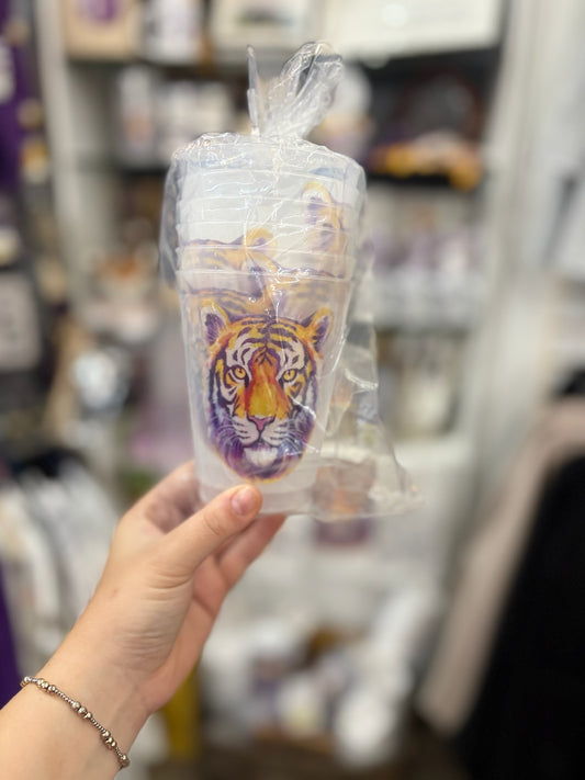 Tiger Head Reusable Plastic Cups
