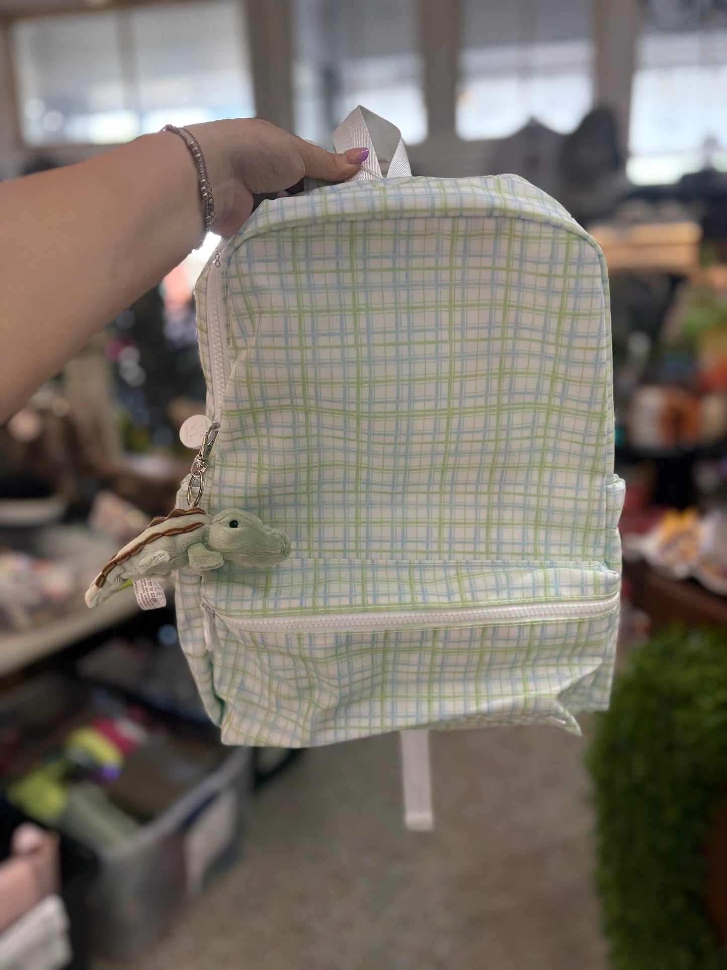 TRVL Design Backpacker- Classic Plaid Green