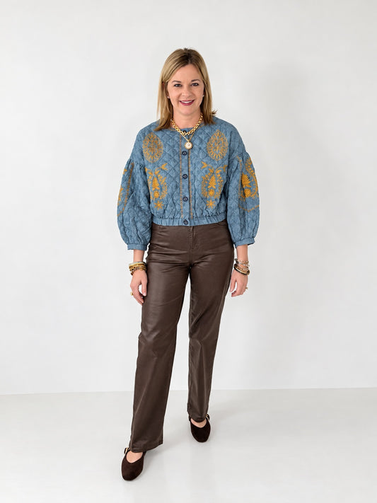 Ivy Jane Embroidered Quilted Jacket