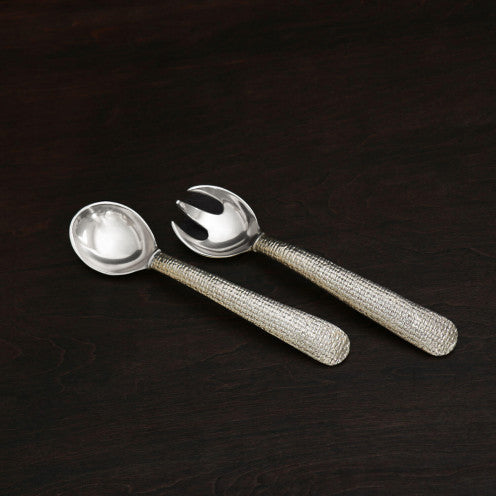 Beatriz Ball Sierra Modern Tela Salad Servers Gold