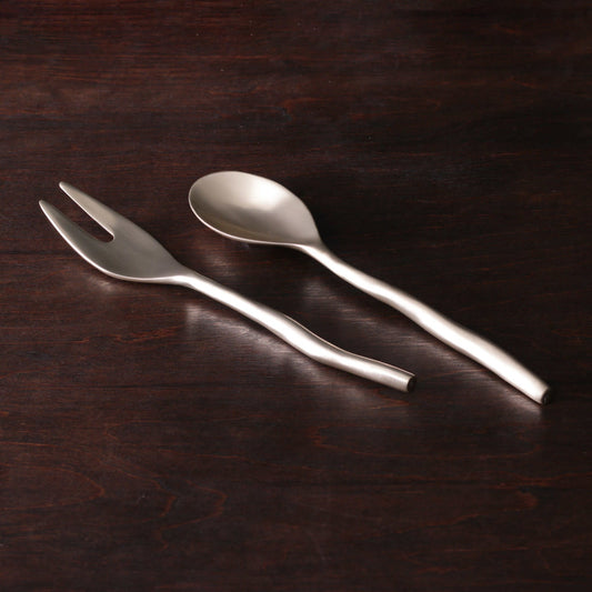 Beatriz Ball Sierra Modern Maia Salad Servers (Gold)