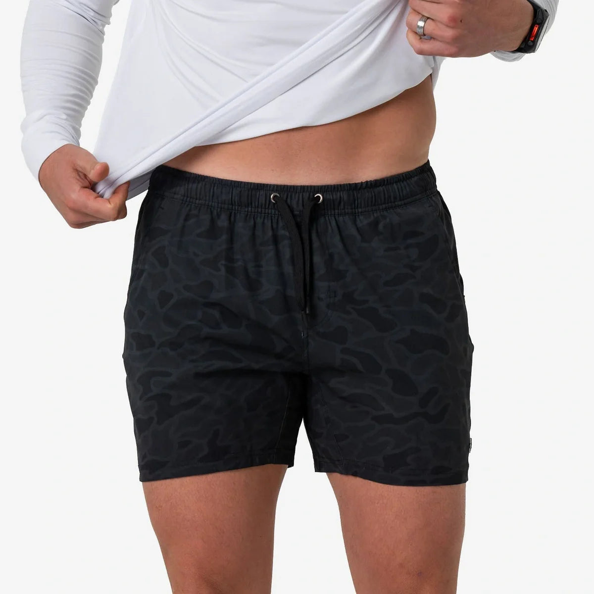 Burlebo 7” Athletic Short- Black Camo- Black Liner