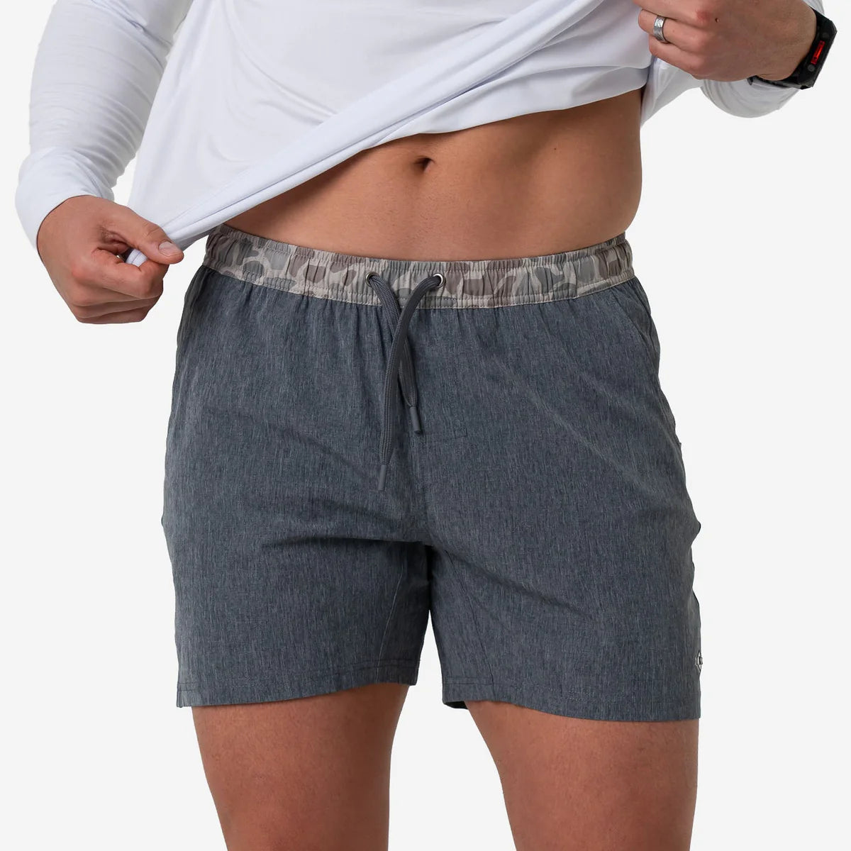Athletic Short- Grizzly Grey- Classic Deer Camo Liner