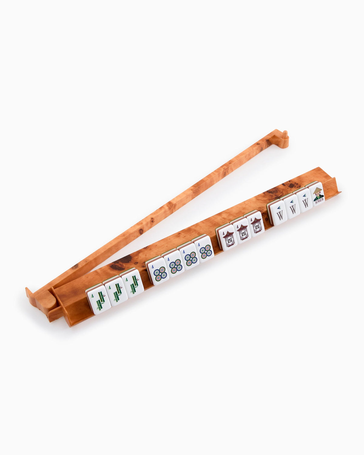Oh My Mahjong Burl Rack and Pusher Set