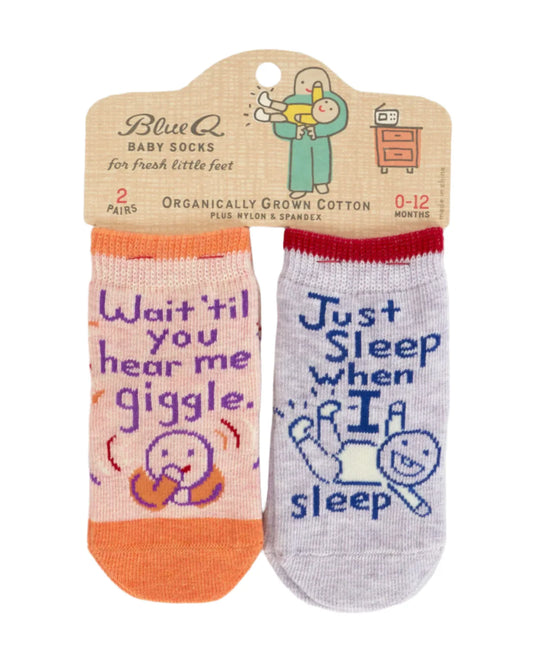 Funny Baby Socks- Wait ‘till you hear me giggle