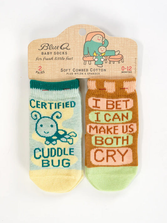 Funny Baby Socks- Certified Cuddle Bug