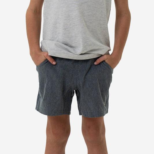 Youth Burlebo Athletic Short - Grizzly Grey - Deer Camo Liner
