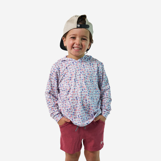 Youth Burlebo Performance Hoodie - Old Glory