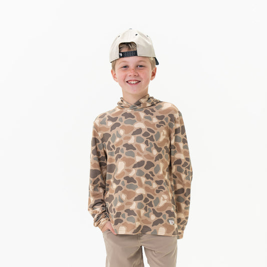 Youth Burlebo Performance Hoodie - Pintail Camo