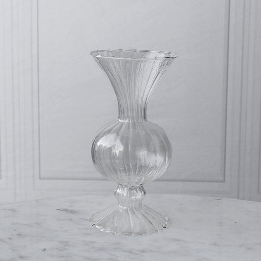 Beatriz Ball GLASS Cambridge Flora Flower Vase Set of 2 Clear