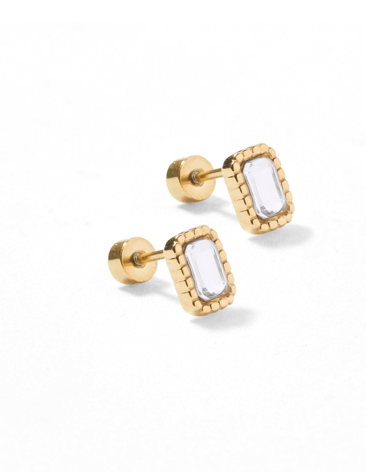 Linny Co - Madison Gold Clear Earrings