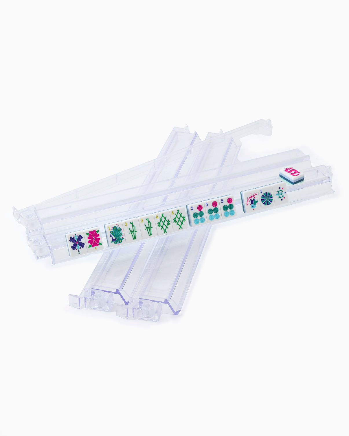 Oh My Mahjong Clear Acrylic Rack & Pushers Set