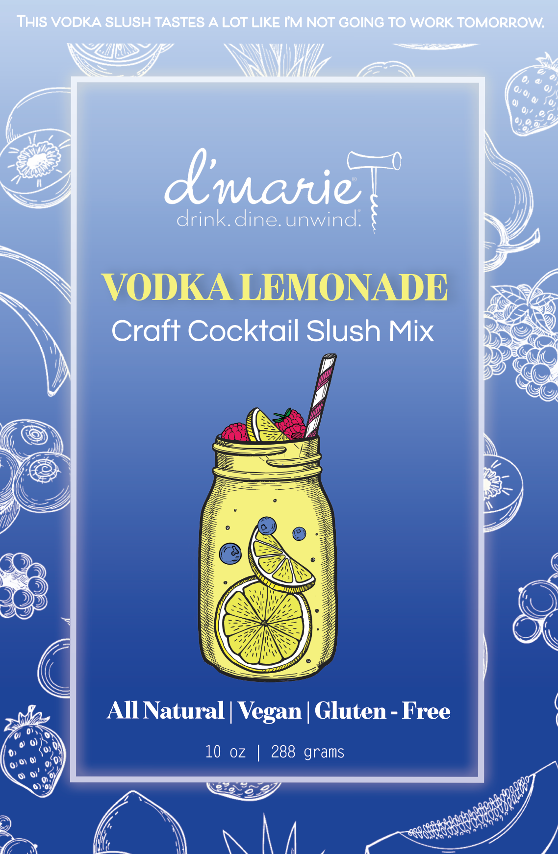 D’Marie Vodka Lemonade Cocktail Slush Mix