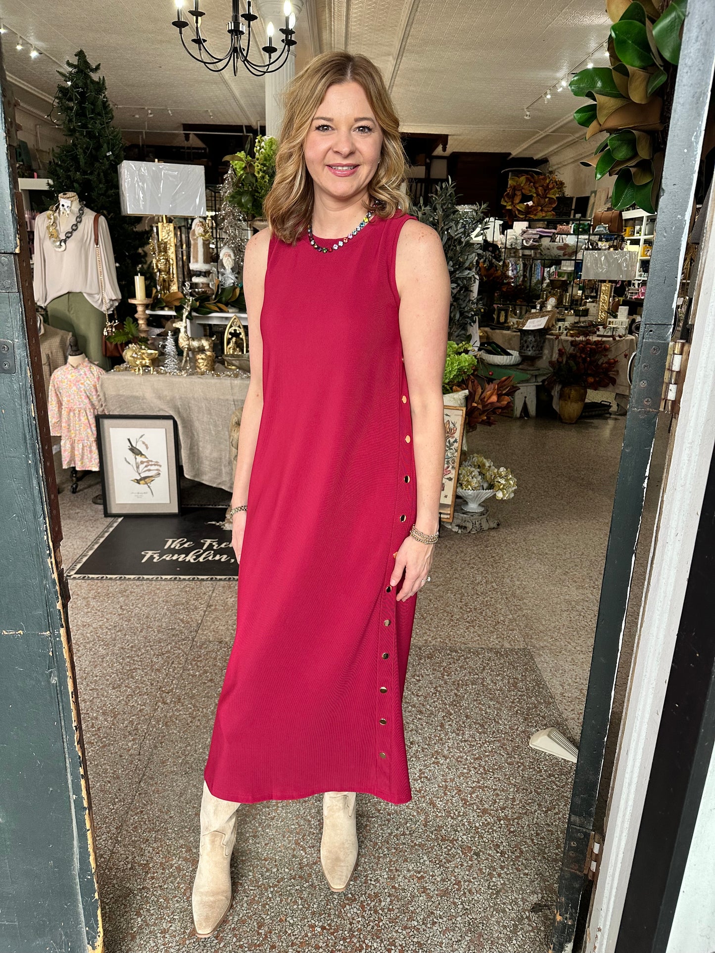 Brick Midi Dress