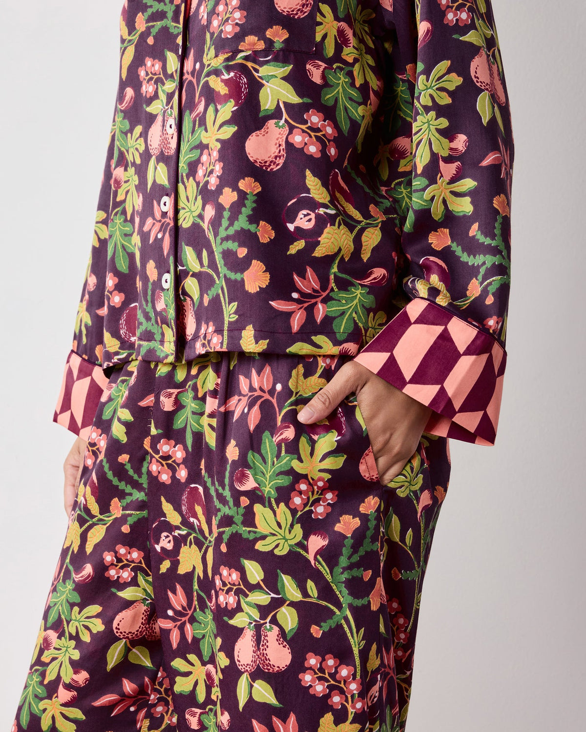 Print Fresh Eco Satin Soho Set in Pomme & Poire