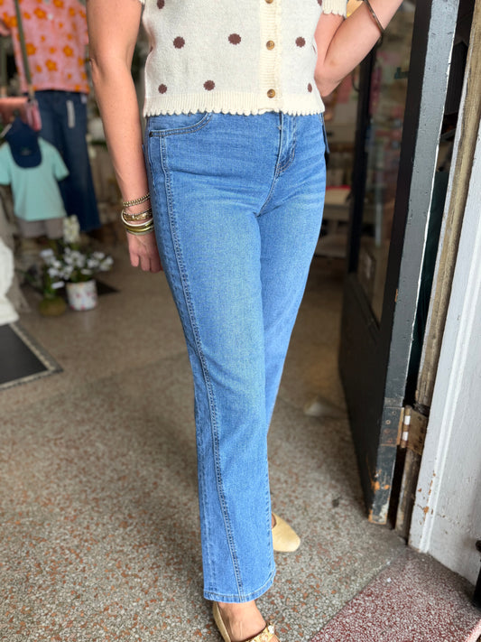 Liverpool Kennedy Straight Jean - Ocean Current Wash