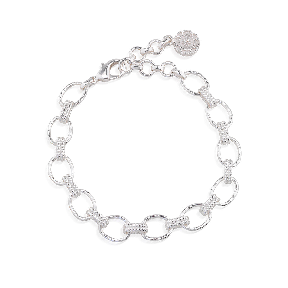 Capucine De Wulf Cleopatra Small Link Bracelet, 7"+1.5" - Silver