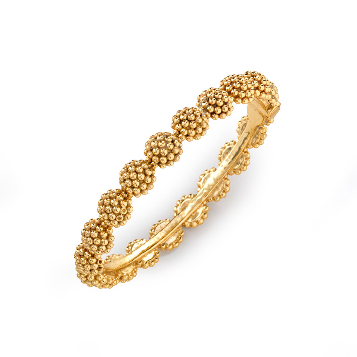 Capucine De Wulf Berry Eternity Hinged Bangle, S/M - Gold