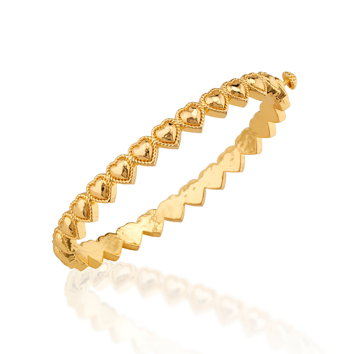 Capucine De Wulf Love Petite Hinged Bangle - Gold