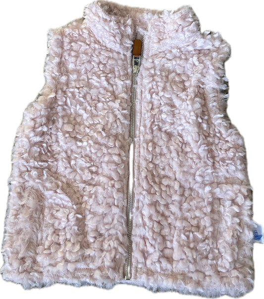 Light Pink Sherpa Girls Vest