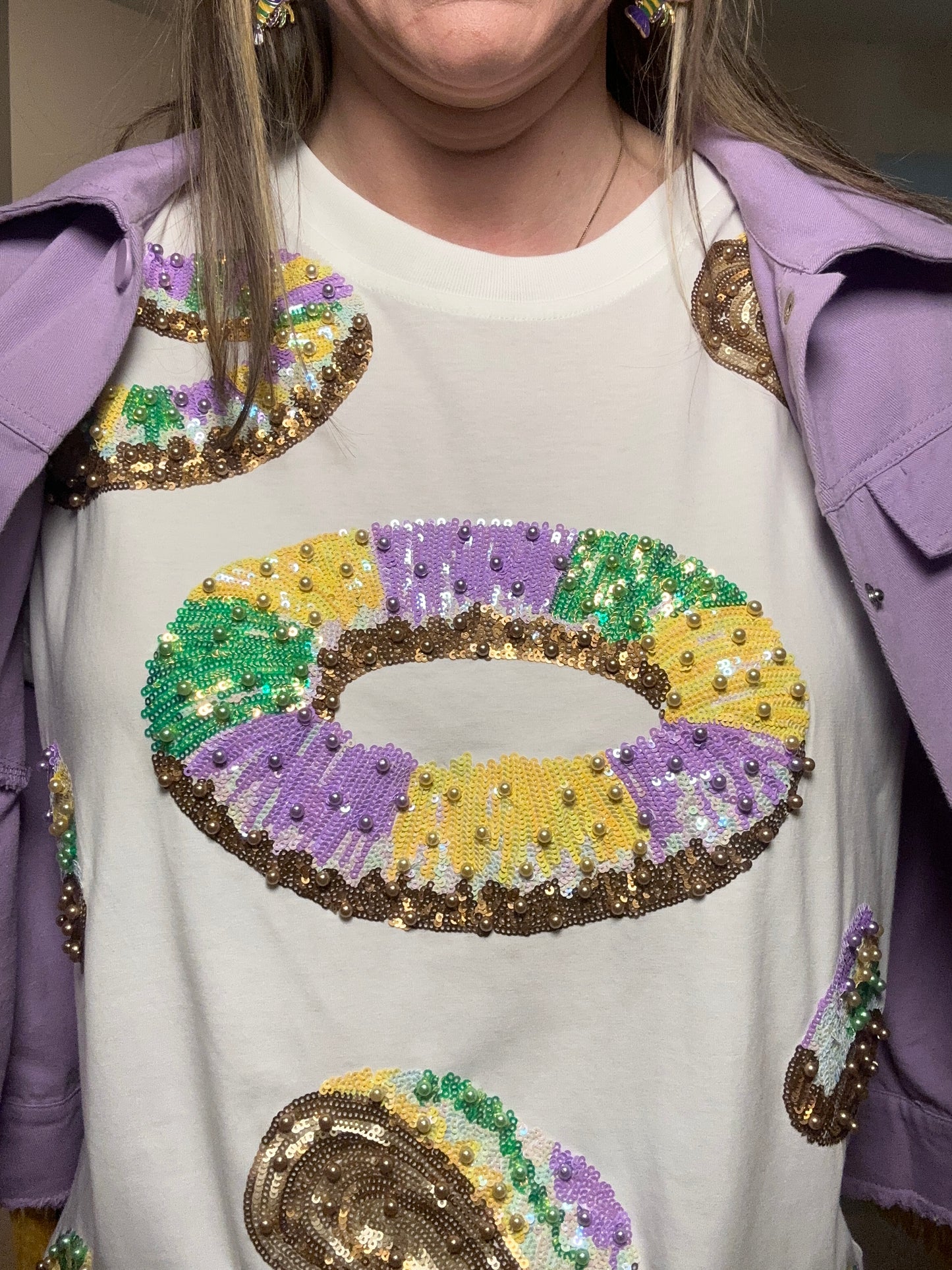 Queen of Sparkles King Cake Shirt no