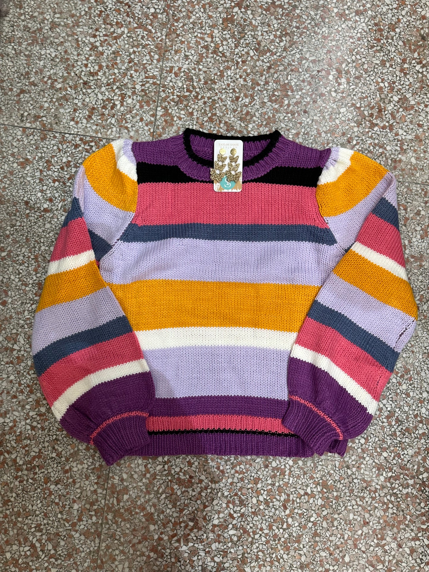 Color Block Stripped Sweater