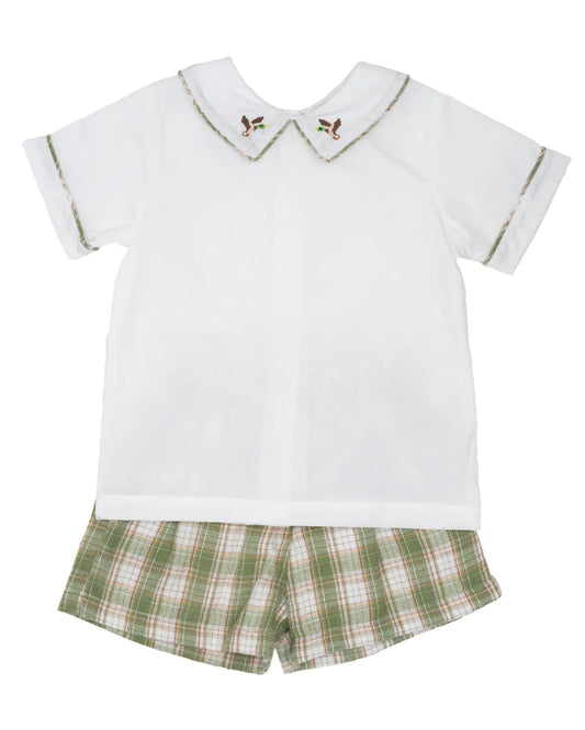Boys Mallard Grove Plaid Short Set