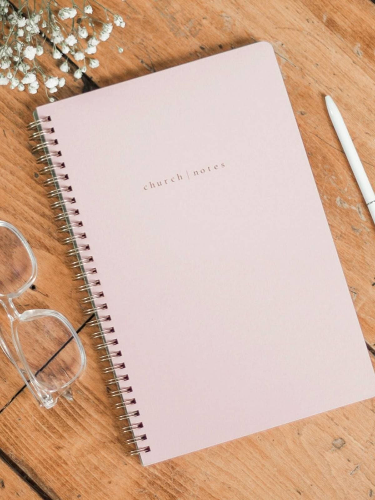 Blush Pink Bible Study Notebook