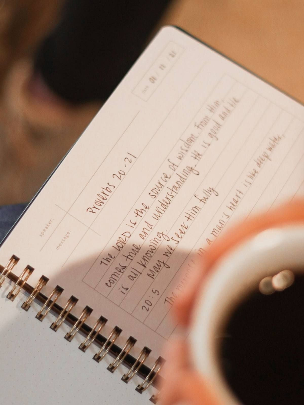 Blush Pink Bible Study Notebook