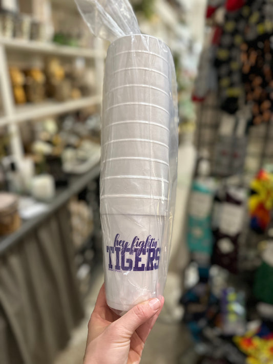 Geaux Tiger Styrofoam Cups