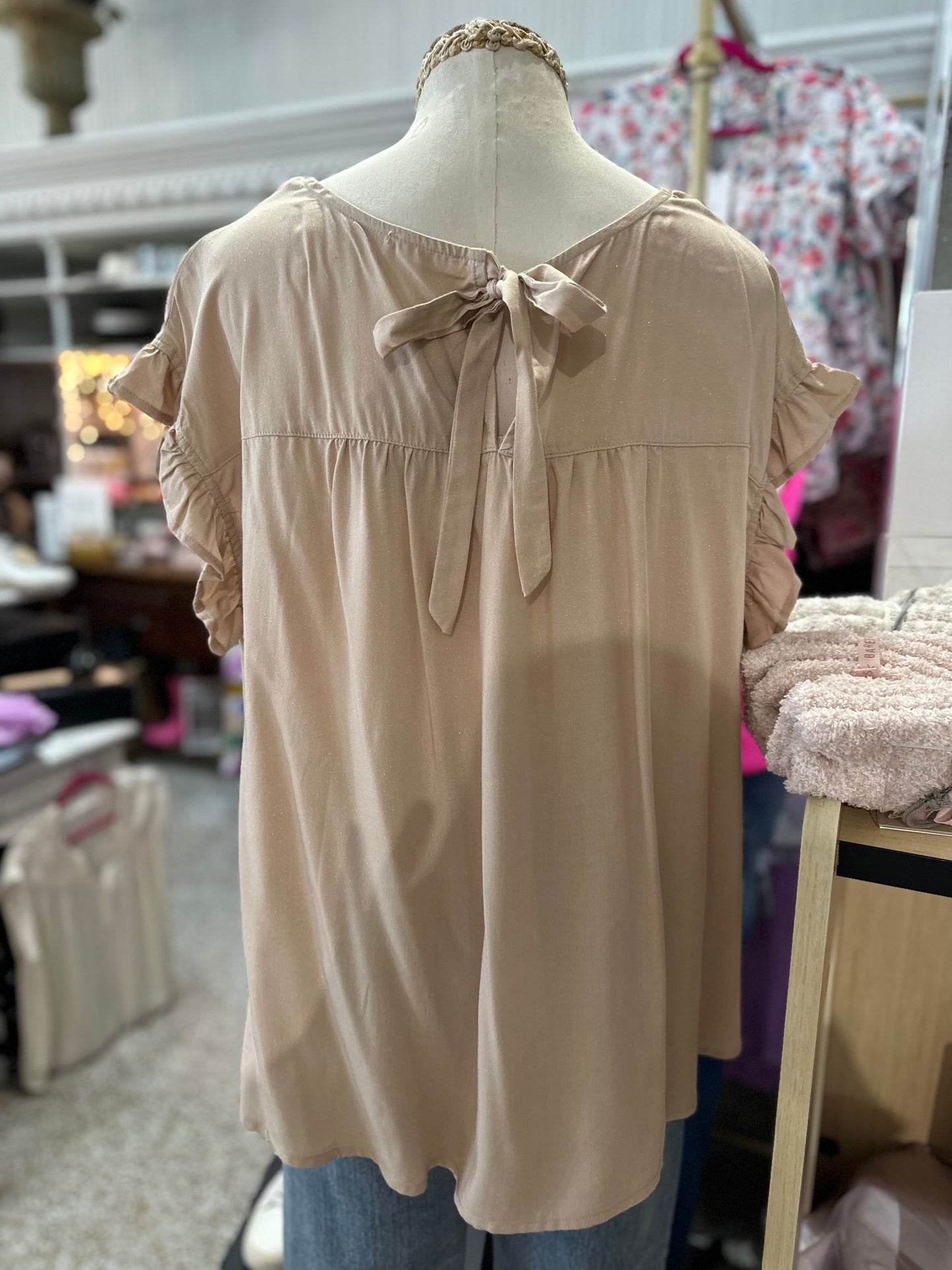 Nude Shirt with a Shimmer